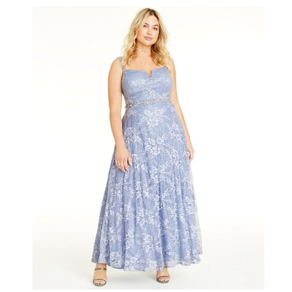 Chic Lavender Floral Women's Prom Dress - Picture 1 of 12